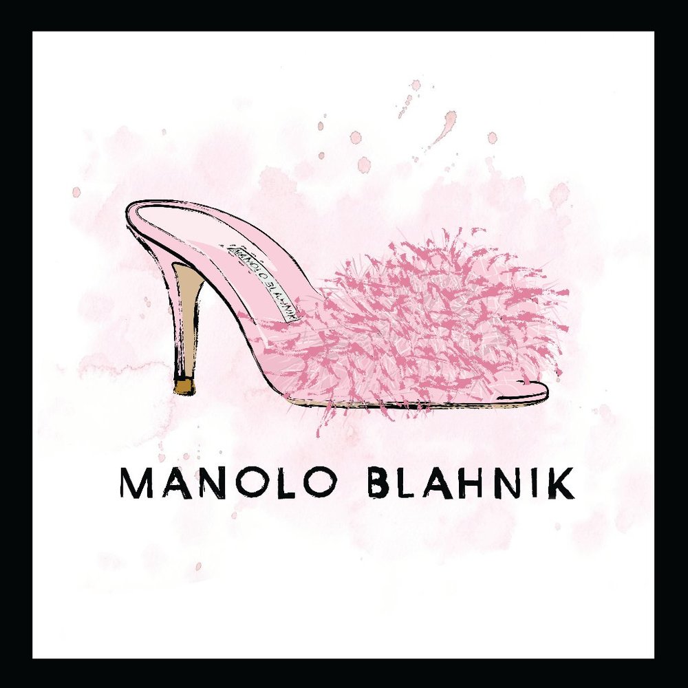 Fuzzy and Fab original fashion art. Fan art fashion print in custom frame